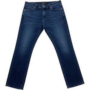 Liverpool Los Angeles Women 14W Straight Leg Jeans Indigo Blue Stretch Denim